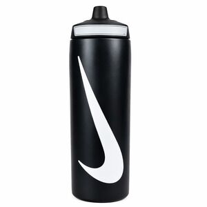 Nike Sport Water Bottle 24 oz Black Swoosh Squeeze Top BPA Free 'NEW NEVER USED'